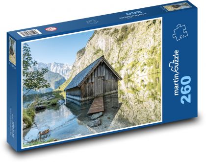 Berchtesgaden - jazero, Nemecko - Puzzle 260 dielikov, rozmer 41x28,7 cm
