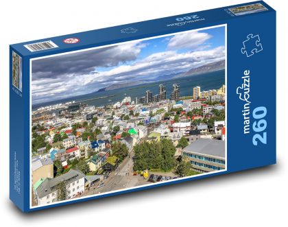 Island - město, Reykjavík - puzzle 260 dílků