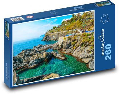 Morze - brzeg morza, woda - Puzzle 260 elementów, rozmiar 41x28,7 cm