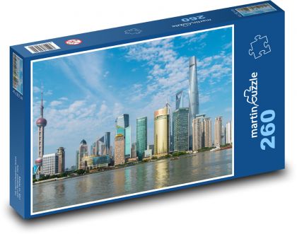 Šanghaj - Čína, mesto - Puzzle 260 dielikov, rozmer 41x28,7 cm