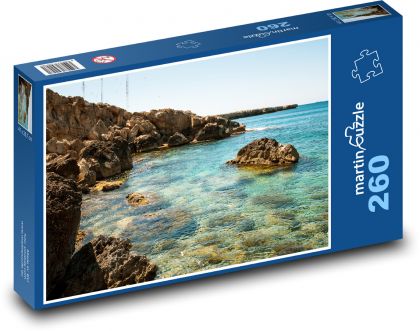 Moře - pobřeží, Kypr - Puzzle 260 dílků, rozměr 41x28,7 cm