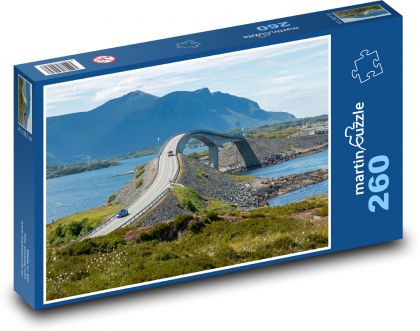 Road - bridge, sea - Puzzle 260 pieces, size 41x28.7 cm 