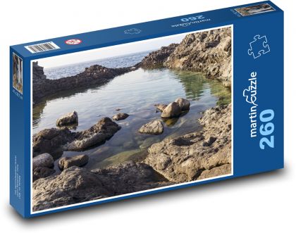 Lake - rocks, coast - Puzzle 260 pieces, size 41x28.7 cm 