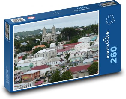 Antigua - karibský ostrov, mesto - Puzzle 260 dielikov, rozmer 41x28,7 cm