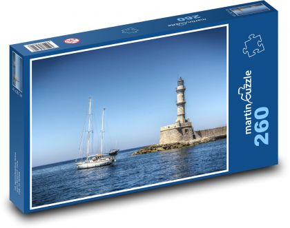 Loď - maják, more - Puzzle 260 dielikov, rozmer 41x28,7 cm