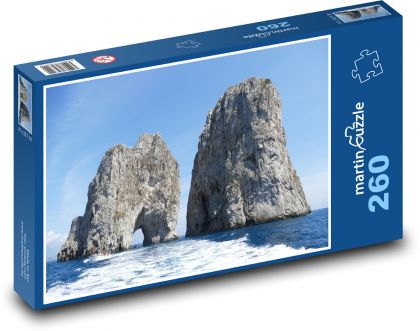 Capri - Włochy, Morze Śródziemne - Puzzle 260 elementów, rozmiar 41x28,7 cm