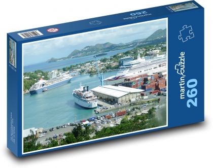 Svätá Lucia - Karibik, ostrov - Puzzle 260 dielikov, rozmer 41x28,7 cm