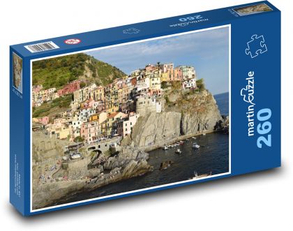 Itálie - pobřežní město, ostrov - puzzle 260 dílků