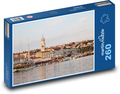 Chorvatsko - ostrov Krk, pobřeží - puzzle 260 dílků