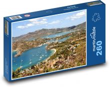 Antigua - wyspa karaibska, łodzie Puzzle 260 elementów - 41x28,7 cm