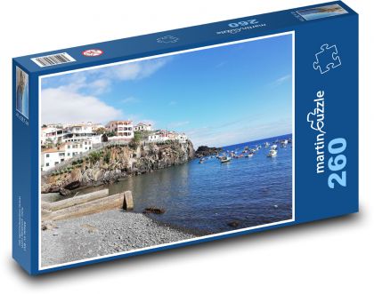 Pobřeží - oceán, město - puzzle 260 dílků