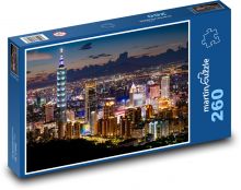 Miasto - noc, światła Puzzle 260 elementów - 41x28,7 cm