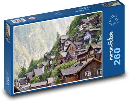 Hallstatt - miasto, Austria - Puzzle 260 elementów, rozmiar 41x28,7 cm