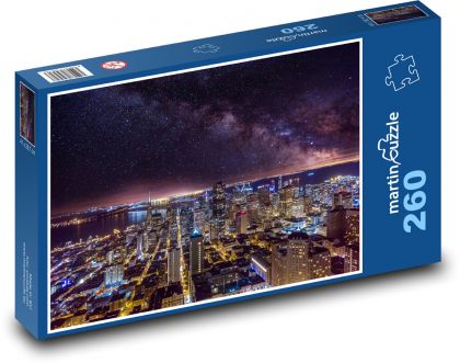 Galaxia Mliečna dráha, San Francisco - Puzzle 260 dielikov, rozmer 41x28,7 cm