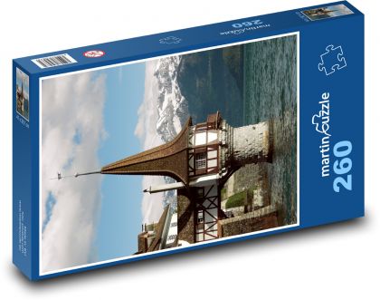 Oberhofen - Zamek, Szwajcaria - Puzzle 260 elementów, rozmiar 41x28,7 cm