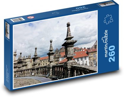 Katedrála - Santiago de Compostela, Španielsko - Puzzle 260 dielikov, rozmer 41x28,7 cm