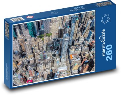 Budovy - mesto, mrakodrapy - Puzzle 260 dielikov, rozmer 41x28,7 cm