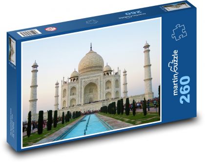 Taj Mahal - Indie, minaret - Puzzle 260 elementów, rozmiar 41x28,7 cm