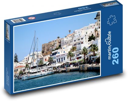 Grécko - mesto, prístav - Puzzle 260 dielikov, rozmer 41x28,7 cm