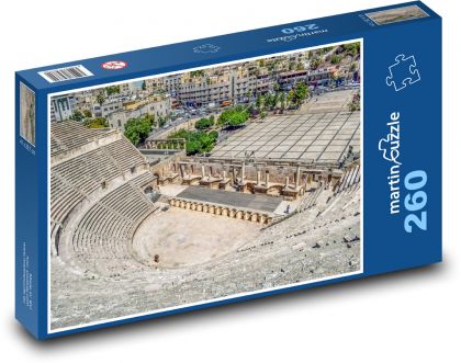 Římské divadlo - Itálie, historie - Puzzle 260 dílků, rozměr 41x28,7 cm