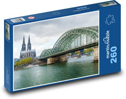 Deutschland - Köln, Eisenbahnbrücke - Puzzle - 260 Teile