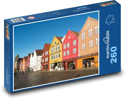Bergen - eine Stadt in Norwegen - Puzzle - 260 Teile