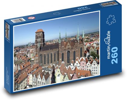 Polsko - Gdaňsk, historické centrum - puzzle 260 dílků