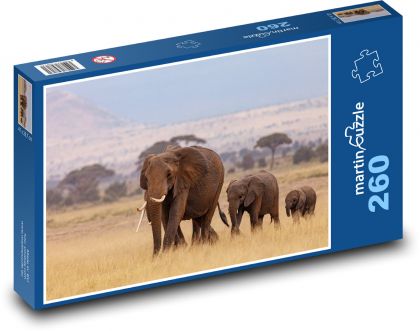 Elefantenherde - Puzzle - 260 Teile