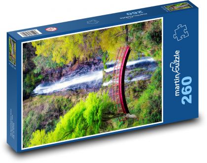 Most pri vodopáde - Puzzle 260 dielikov, rozmer 41x28,7 cm