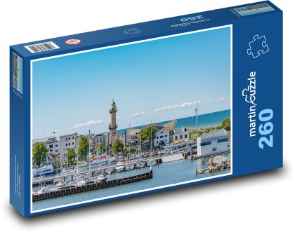 Leuchtturm Warnemünde - Leuchtturm in Rostock, Deutschland - Puzzle - 260 Teile