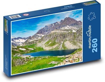 Alpy - hory, jezero - puzzle 260 dílků