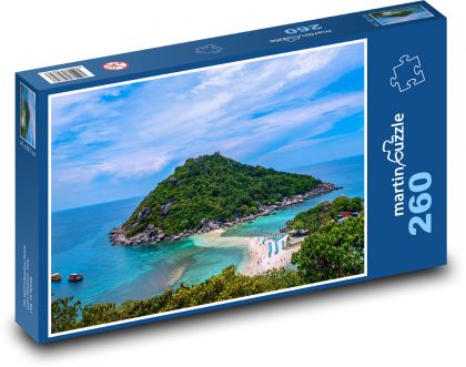 Ostrov - more, pláž - Puzzle 260 dielikov, rozmer 41x28,7 cm