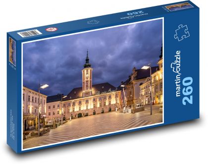 Rathaus - Niederösterreich, Platz bei Nacht - Puzzle - 260 Teile