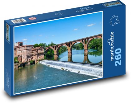 Albi - Francúzsko, most cez rieku - Puzzle 260 dielikov, rozmer 41x28,7 cm