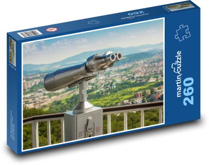 Dalekohled - vyhlídková věž - Puzzle 260 dílků, rozměr 41x28,7 cm