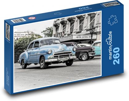 Car - blue, car - Puzzle 260 pieces, size 41x28.7 cm 