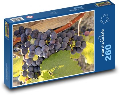 Wino - winogrona, winorośl - Puzzle 260 elementów, rozmiar 41x28,7 cm