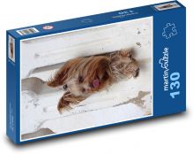 Yorkshire Terrier z wystającym językiem - pies Puzzle 130 elementów - 28,7x20 cm