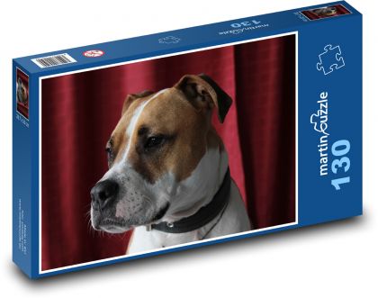Pes - Pitbull - Puzzle 130 dílků, rozměr 28,7x20 cm