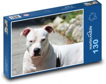 Biely strážca, pitbull Puzzle 130 dielikov - 28,7 x 20 cm