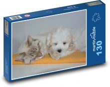 Schlafender Hund und Schlampe Puzzle 130 Teile - 28,7x20 cm