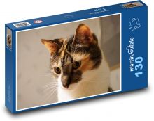 Detailný portrét mačky Puzzle 130 dielikov - 28,7 x 20 cm