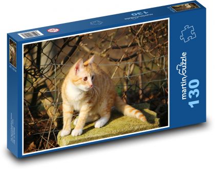 Kočka - Puzzle 130 dílků, rozměr 28,7x20 cm