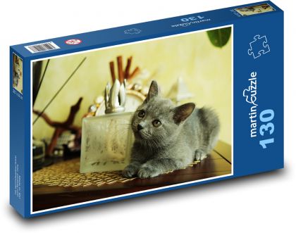 Katze - Puzzle 130 pieces, size 28.7x20 cm 