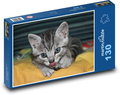 Koťátko plné zvědavosti - puzzle 130 dílků