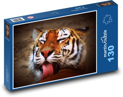 Wewnętrzny spokój tygrysa - Puzzle 130 elementów, rozmiar 28,7x20 cm