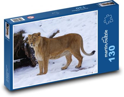 Lvice ve sněhu - puzzle 130 dílků