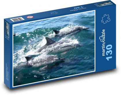 Delfín - Puzzle 130 dílků, rozměr 28,7x20 cm