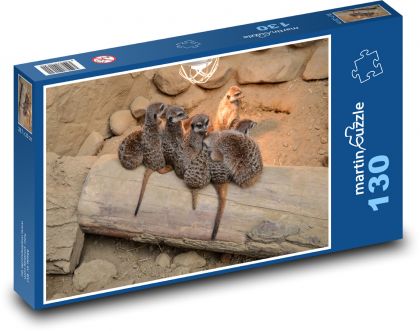 Surikatí rodinka - puzzle 130 dílků
