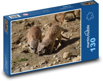 Meerkat - Puzzle 130 pieces, size 28.7x20 cm 